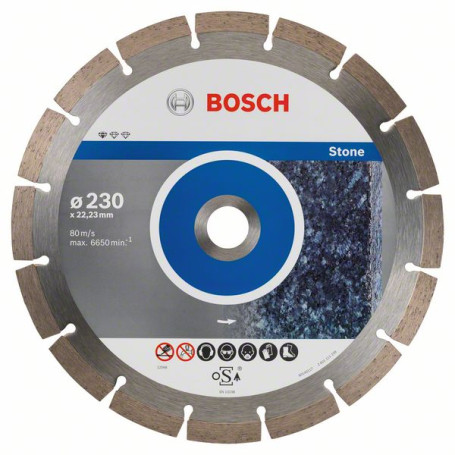 Diamond cutting wheel Standard for Stone 230 x 22.23 x 2.3 x 10 mm, 2608603238