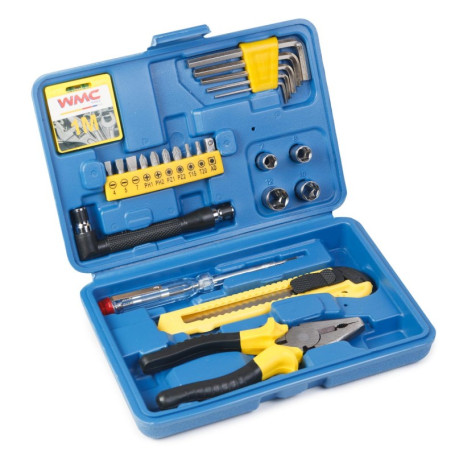A set of 24 tools, in a case