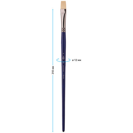 Brush artistic synthetic elastic Range "Manege", flat No.8, long handle