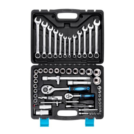 Tool Kit 61 prem. 1/2" 1/4"DR, CrV AUTOVIRAZH AV-212061