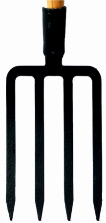 Small solid-cast digging forks with a wooden handle 960 mm and a handle VKMCH3R