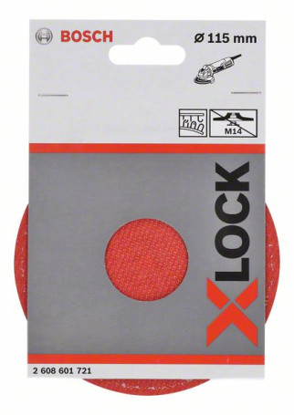 X-LOCK 115 mm support plate with 115 mm Velcro, 13,300 rpm