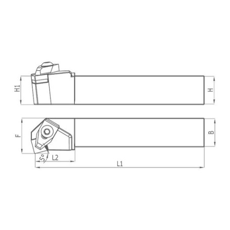 Heikenei Tslnr Snmg 1506 Державка для наружного точения, 40x40