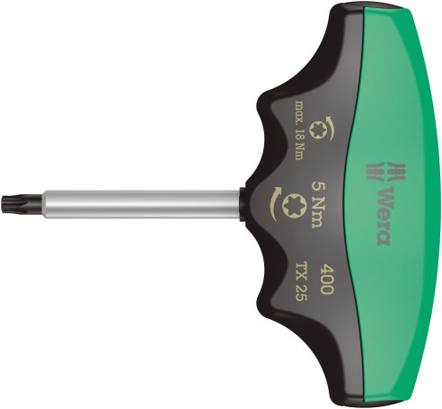 400 TX TORX® Torque gauge with T-handle, with a fixed torque, with protection from interference in the settings, TX 25 x 5.0