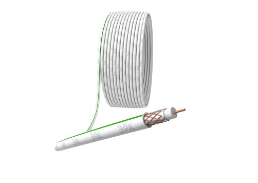 S-B-75-PVC10 ERA SAT 703 B Coaxial cable, 75 Ohm, Cu/(75% Cu braid), PVC, color white, 10 m coil