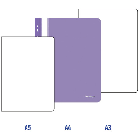 The folder is a plastic folder. Berlingo perf., A4, 180 microns, assorted with an open top