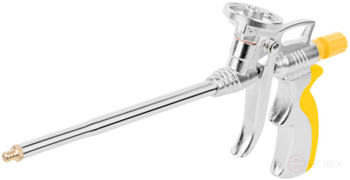 Mounting foam gun, aluminum body, rubberized handle