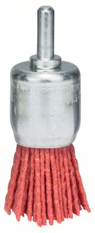 Brush brush for drills - nylon wire, corundum, grain K80, 25 mm Dia. = 25 mm