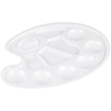 Палитра художника СТАММ, 10 ячеек, белая