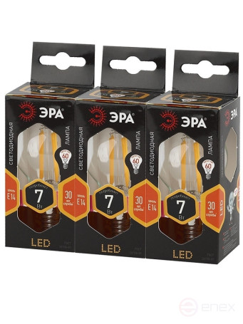 LED ERA Lamp F-LED P45-7W-827-E14 7W Filament Ball Warm White Light E14