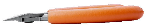 Компактные бокорезы с заостренной и рельефной головкой с оранжевой ручкой из ПВХ, 115 мм