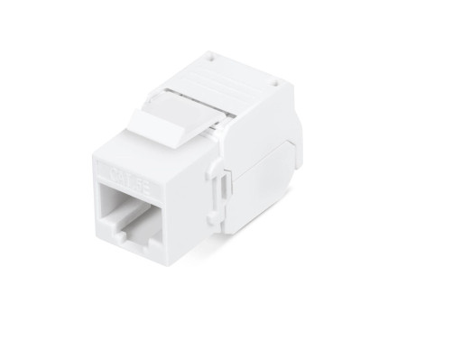 Keystone Jack RJ-45(8P8C) Ripo Insert, 180 Degrees, Category 6A, without Toolless Tool, White