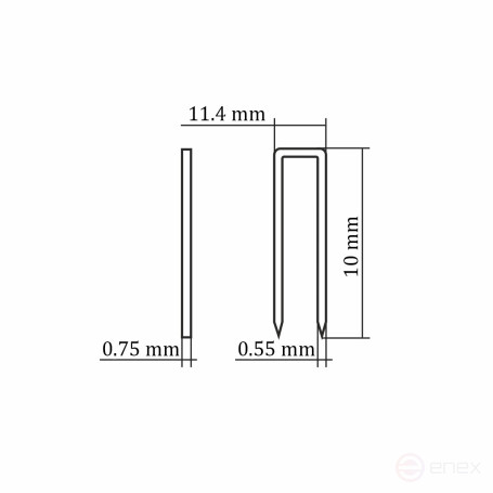 Padding bracket type 53 for the HYBEST air gun (10 mm, type A/JT21, 1000 pcs/pack)