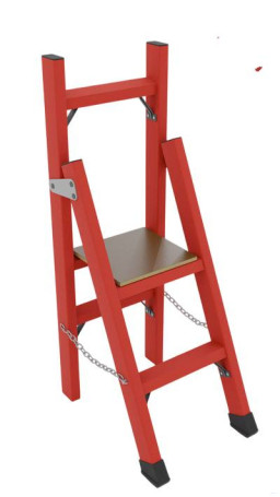 SVD-0.7 with vertical support dielectric fiberglass stepladder, h=1650mm, working area h=700mm, step 2