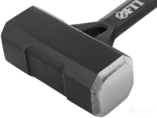 Forged all-metal sledgehammer, plastic rubberized handle 1 kg