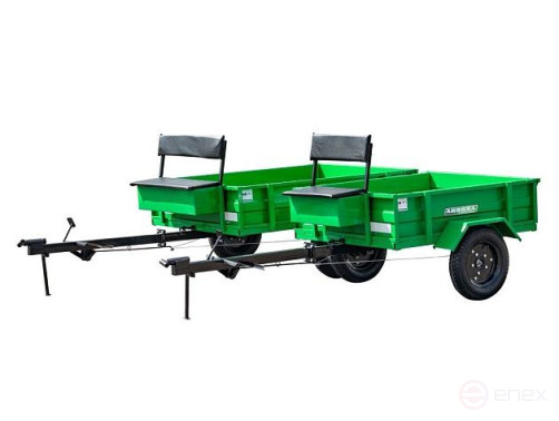 Medium single-axle trailer cart, Aurora TPM2-221, folding, 500 kg