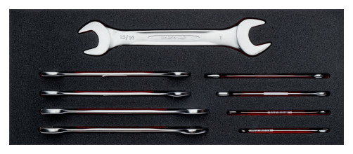 Fit&Go Набор рожковых гаечных ключей в ложементе дюймовых, 9 шт