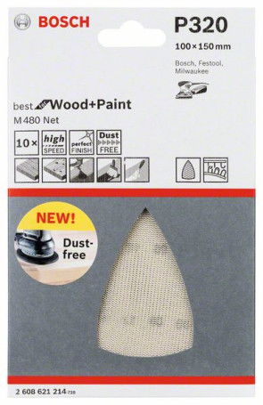 Шлифлист 100x150 mm, 320