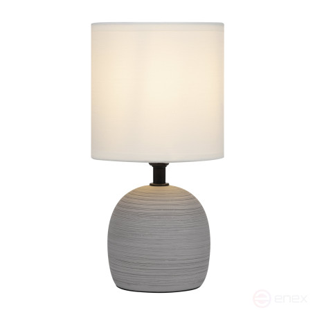 Rivoli Sheron 7044-501 Table Lamp 1 * E14 40W ceramic grey with lampshade