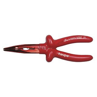 Pliers with elongated jaws VDE 200 mm curved fully insulated