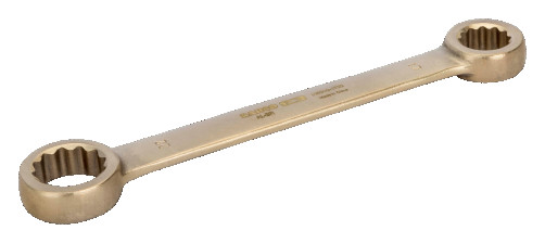 ИБ Ключ гаечный накидной двусторонний плоский (алюминий/бронза), 24x27 мм