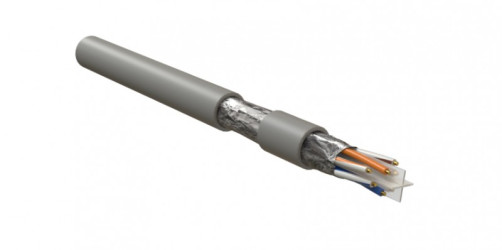 IFUTP4-C6-S23/1-FRPVC-GY (500 m) Industrial Ethernet cable, category 6, 4x2x23 AWG, single-wire cores (solid), F/UTP, PVC, grey