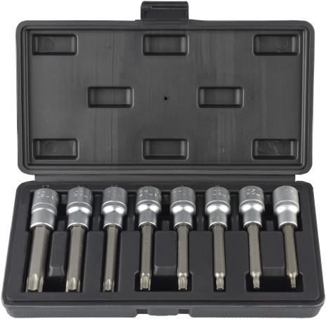 Набор головок (DR1/2"; вставка TORX; 8пр) в кейсе (Т20-Т60 L=100mm) (АвтоDело) 39600