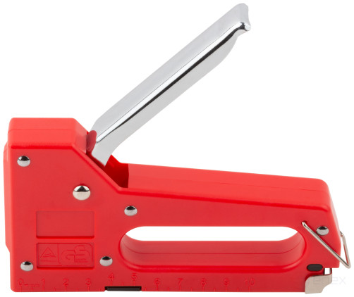 Stapler for narrow staples "type 53" 4-8 mm, plastic case