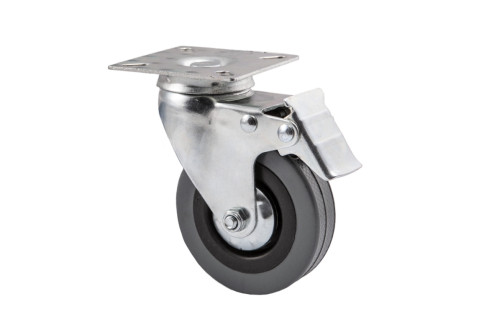 Wheel meb. d75 h100 with a platform with a cut.rim with torm., grey AKS