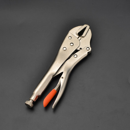 Clip with lock, direct grip, nickel-plated, 180 mm.// HARDEN