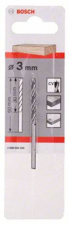 Spiral drill bit for wood Standard 3 x 33 x 61 mm, d 3 mm