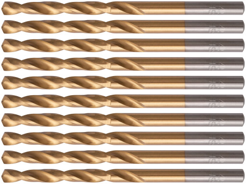 Сверла HSS по металлу, титановое покрытие 4,5 мм (10 шт.)