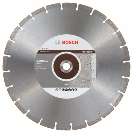 Diamond cutting wheel Standard for Abrasive 300 x 20.00 x 2.8 x 10 mm