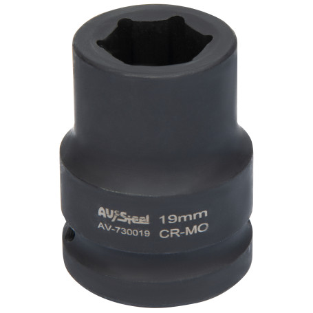 Головка ударная 3/4" шестигранная 19мм "AV Steel" AV-730019