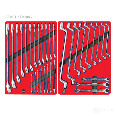 The set of tools "START" for the cart, 7 loadings, 161 items MASTER 5-00161