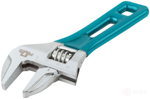 Ключ разводной с тонкими губками, пластиковая накладка на ручку, 150 мм (36 мм )