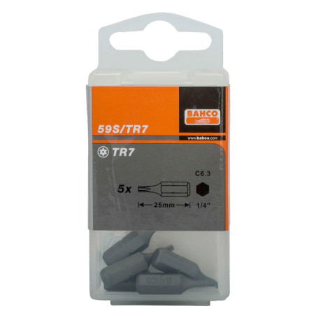 1/4" 3pcs bits. for TORX TR27 screws, L=25 mm