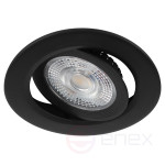 Светильник светодиодный встраиваемый ЭРА KL LED 25A-5 3K BK 5Вт 3000К круглый поворотный черный
