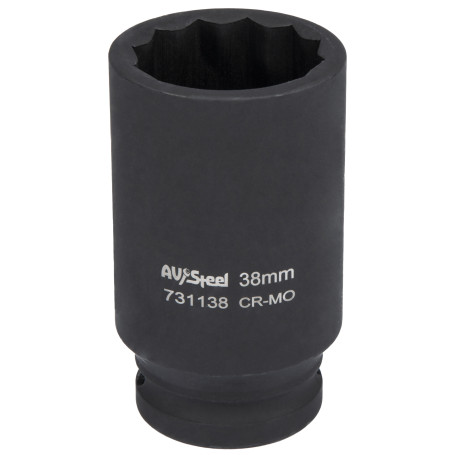 Головка ударная 3/4" двенадцатигранная удлиненная 38мм "AV Steel" AV-731138