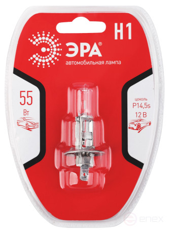Автолампа галогенная ЭРА 73410 P14,5s Н1 12V 55W BL