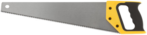 Ножовка по дереву, средний каленый зуб 7 ТPI, 3D заточка, пласт.прорезиненная ручка, Профи 450 мм 40445