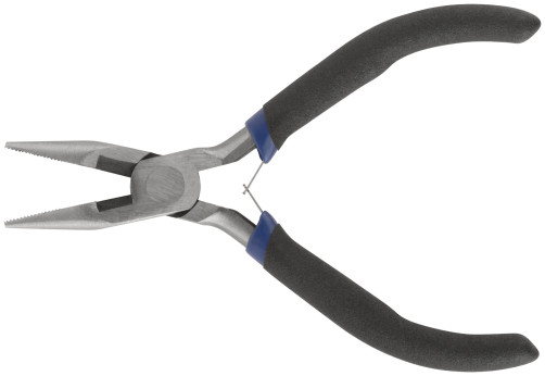 "Mini" thin-nosed, blue handles 125 mm