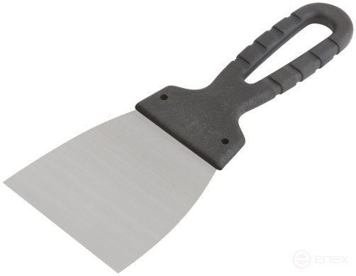 Шпатель, лезвие нержавеющая сталь, пластиковая ручка 80 мм
