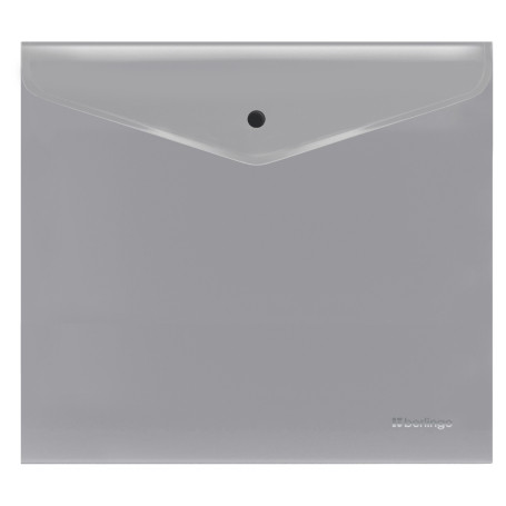 Envelope folder on the Berlingo "Metallic" button, A5+, 200 microns, gray metallic