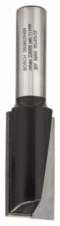 Groove milling cutter 12 mm, D1 20 mm, L 40 mm, G 81 mm