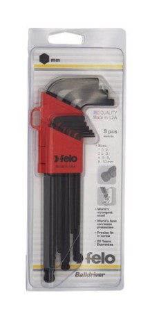 Felo Hex Wrench Set with Ball End 9 pcs 35500901