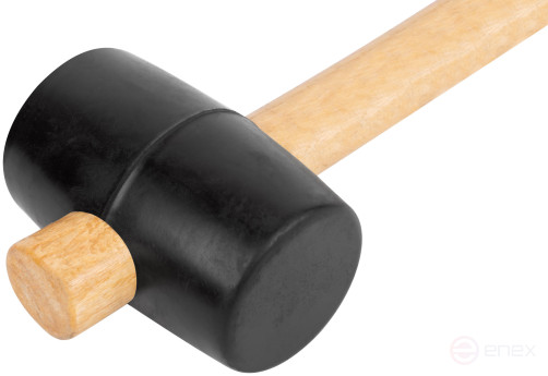 Rubber mallet, wooden handle 45 mm ( 230 gr )