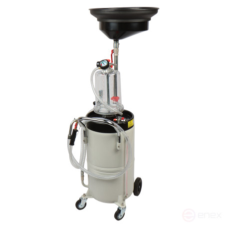 Установка для замены масла 90л с поворотным поддоном 15л и колбой GTE