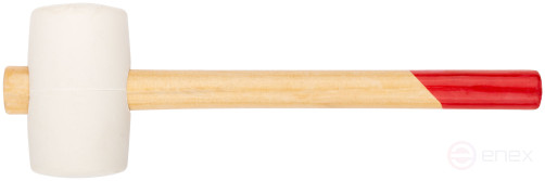 White rubber mallet, wooden handle 60 mm (450 gr )
