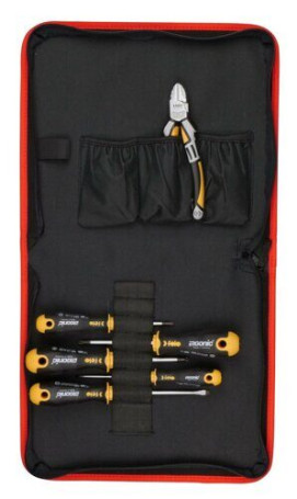 Felo Set of Ergonic SL, PH, PZ screwdrivers with 160 mm side cutters in a bag 40090604